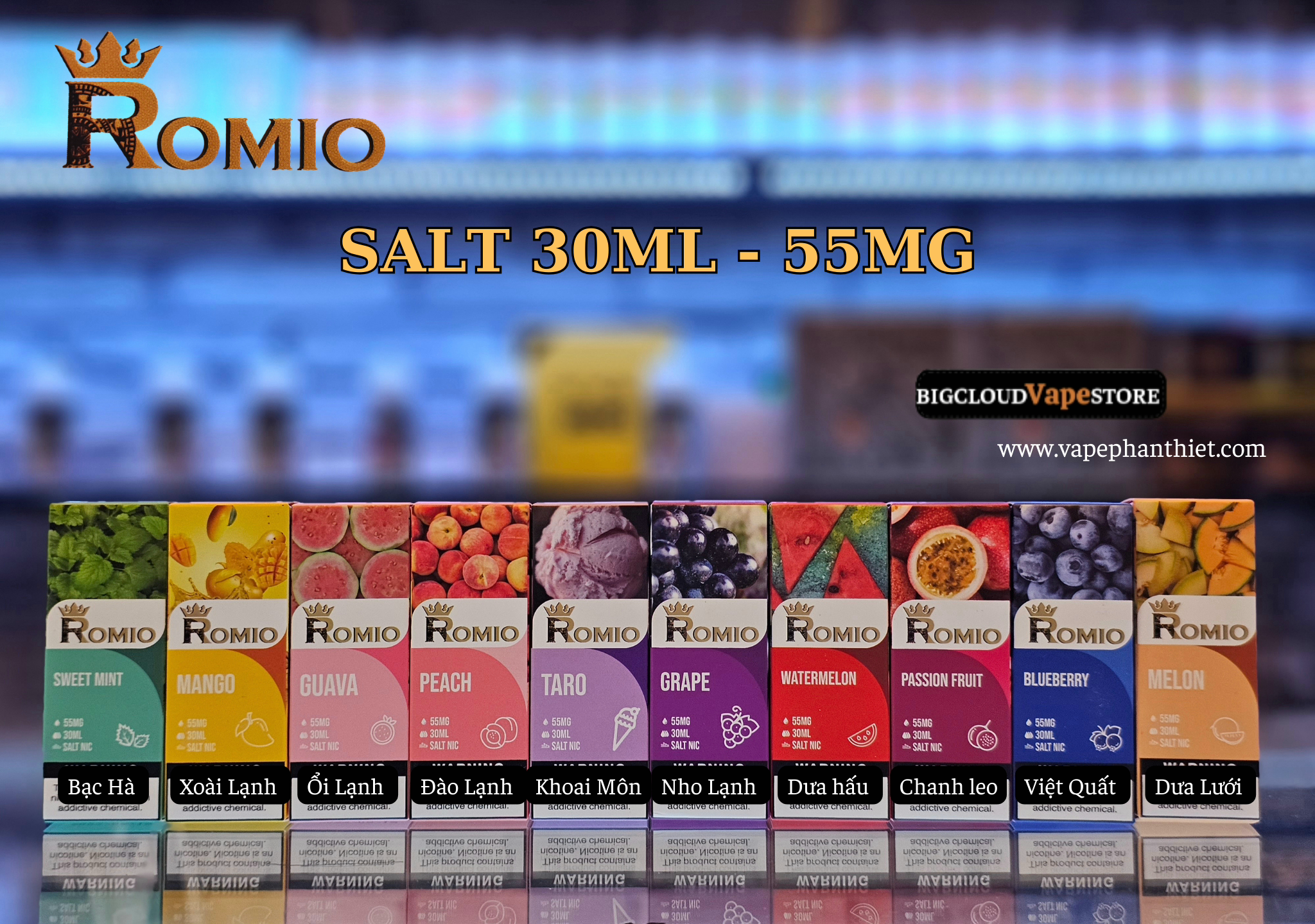 ROMIO SALT (Phiên bản mới) 30ml 55MG